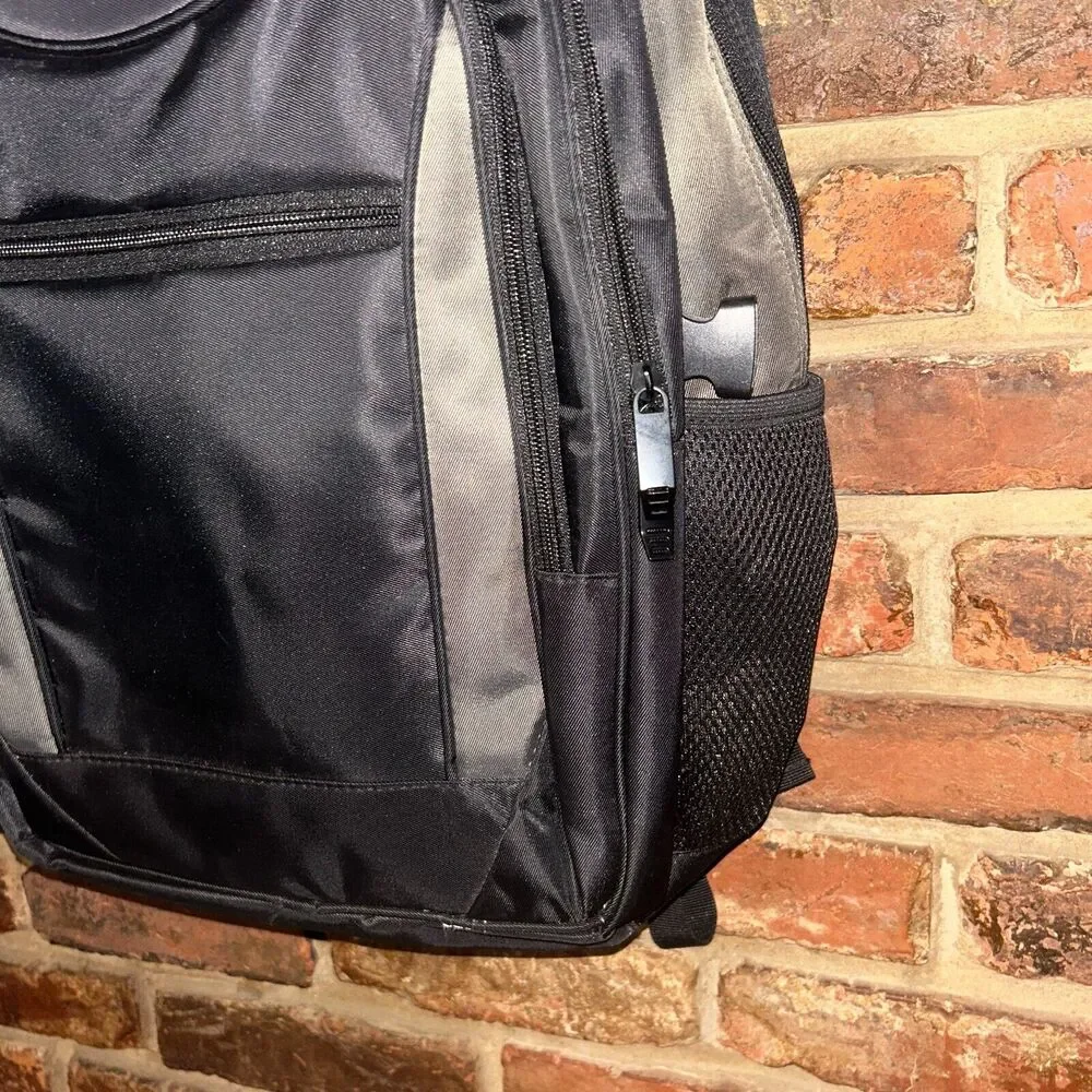NRA Logo Backpack Tan And Black With 4 Compartments And Water Bottle Holder